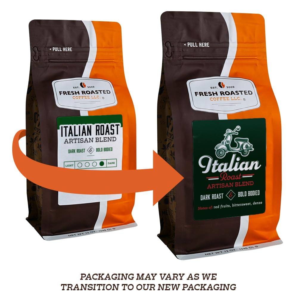 Fresh Roasted Coffee, Italian Roast, 5 lb (80 oz), Dark, Kosher, Whole Bean