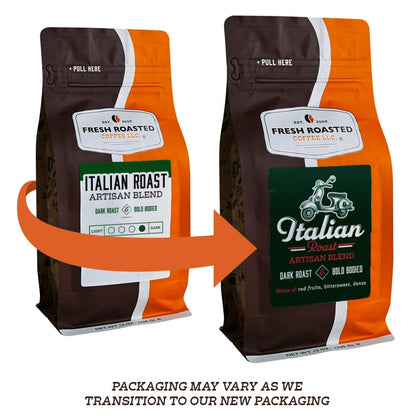 Fresh Roasted Coffee, Italian Roast, 5 lb (80 oz), Dark, Kosher, Whole Bean