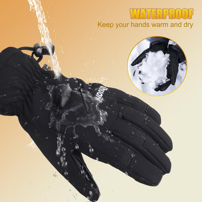 ihuan Winter Gloves Women Men Waterproof - Cold Weather Ski Warm Thermal Snow Touch Screen Fingers, Driving Hiking Motorcycle Cycling Insulated