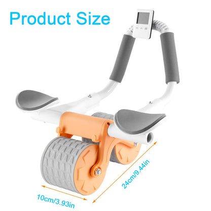 2023 Ab Roller Wheel with Knee Mat & Timer - Automatic Rebound Abdominal Roller with Elbow Support - Abs Workout Equipment for Women and Men