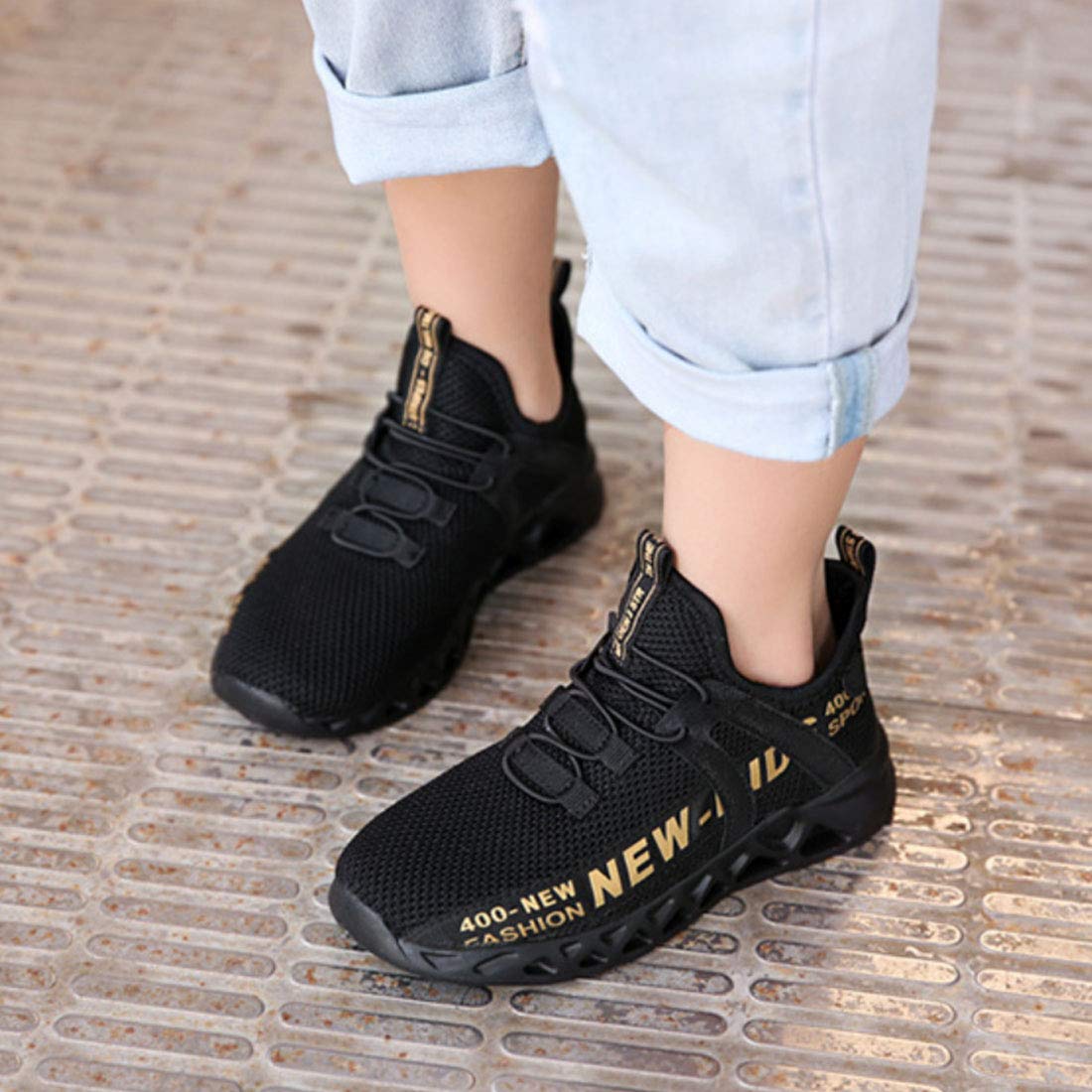 Kids Shoes Running Girls Boys School Spring Casual Sports Sneakers Basketball Black