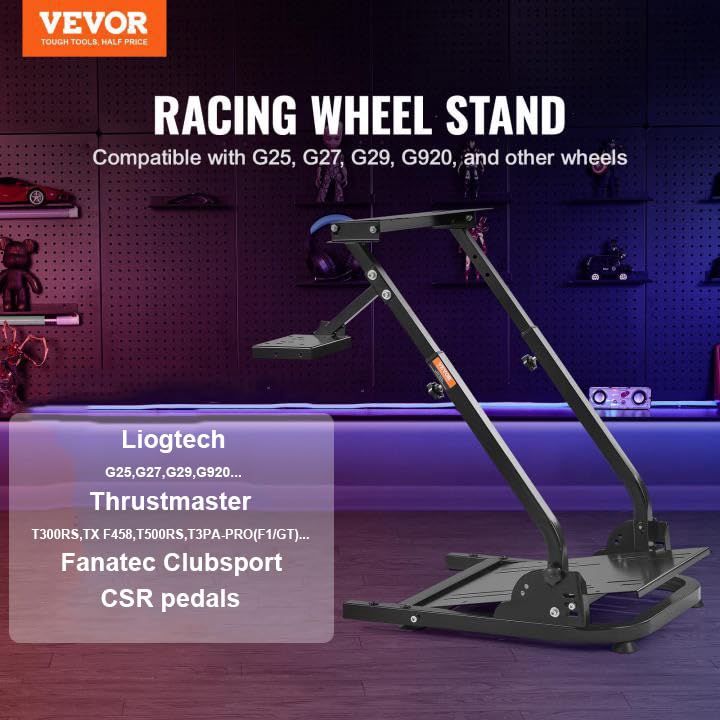 VEVOR G920 Racing Steering Wheel Stand Shifter Mount fit for Mainstream Brands Gaming Wheel Stand Wheel Pedals NOT Included Racing Wheel Stand