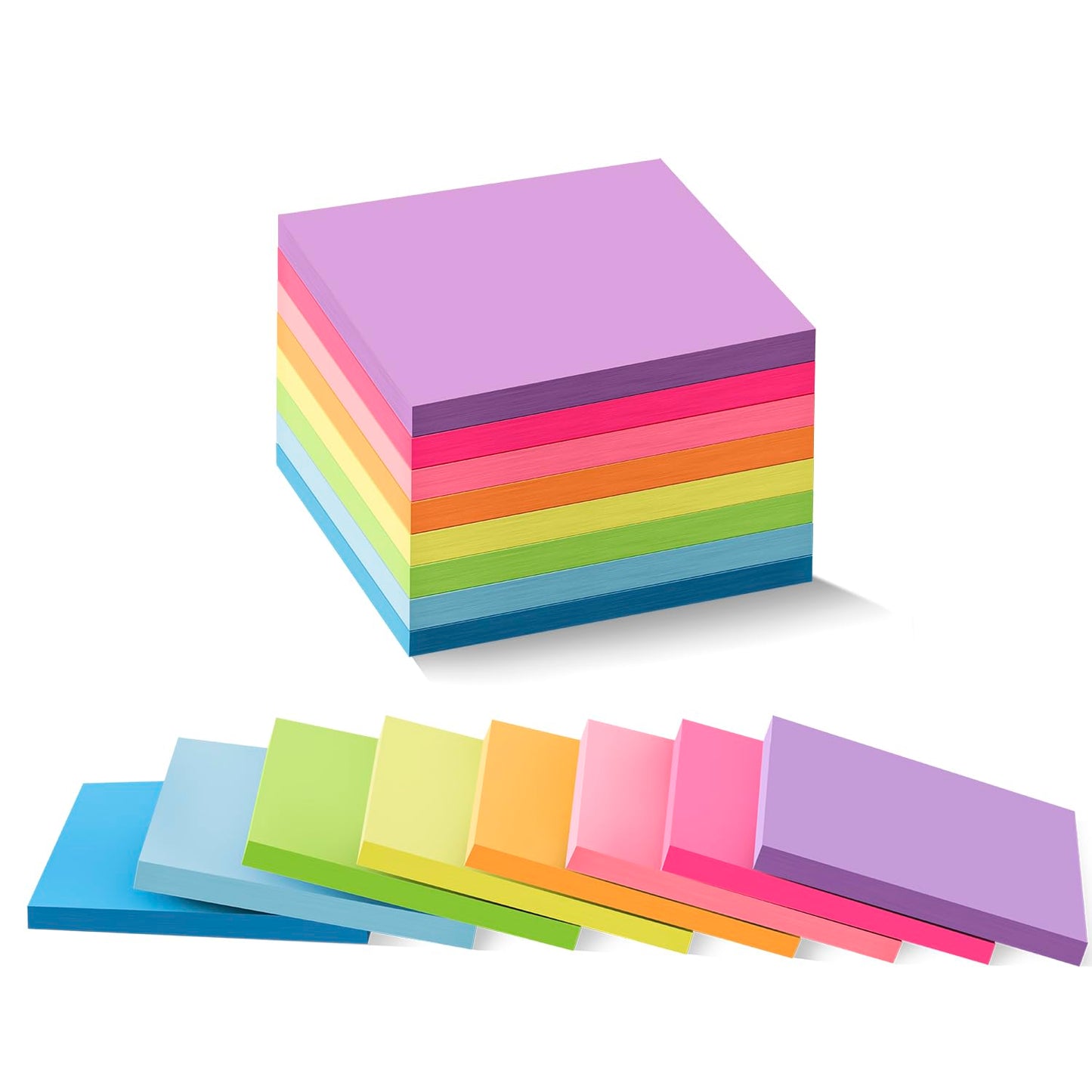 (16 Pack) Sticky Notes 3x3, Self-Stick Pads Bright Colors Sticky Note, Recyclable, Easy to Post for Home, Office, Notebook