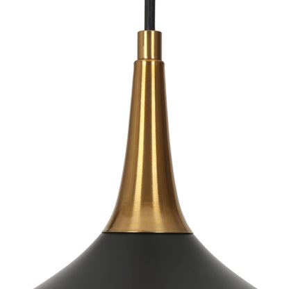 KSANA Pendant Lights Kitchen Island, 1-Light Black and Gold Brass Kitchen Pendant Lighting Over Island, 9 Inch Modern Metal Pendant Light Fixtures