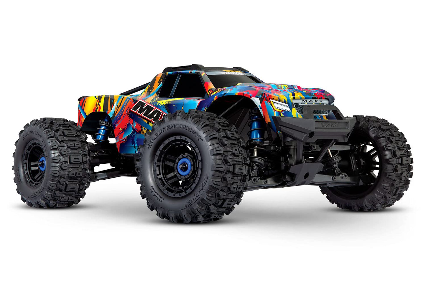 TRAXXAS Maxx Wide Colourful 1:10 RC Model Car Monster Truck 4WD RTR 2.4GHz