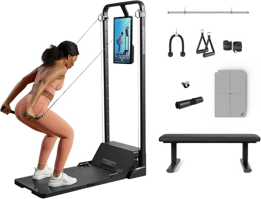 Speediance Home Gym Machine, Gym Monster Smart Home Gym System, Multifunctional Smith Machine, Full Body Strength Training Power Cage, All-in-one Cable Machine for Home Workout, Fitness Machine