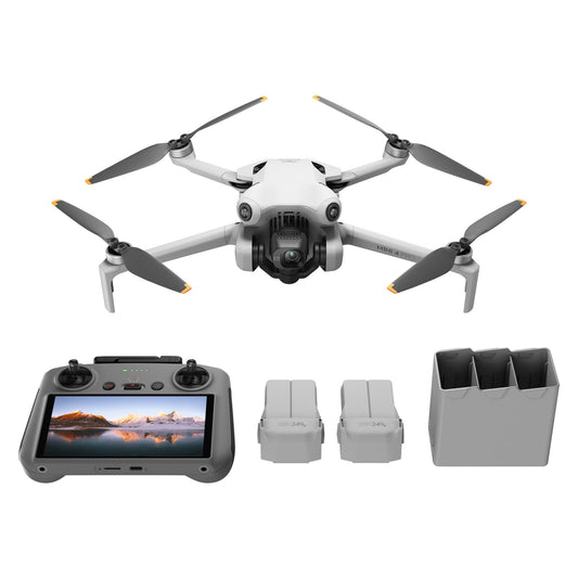 DJI Mini 4 Pro Fly More Combo with DJI RC 2, Drones with Camera for Adults 4K, Under 0.549 lbs/249 g, 3 Batteries for up to 102 Mins Flight Time, Smart Return to Home, Drone for Beginners