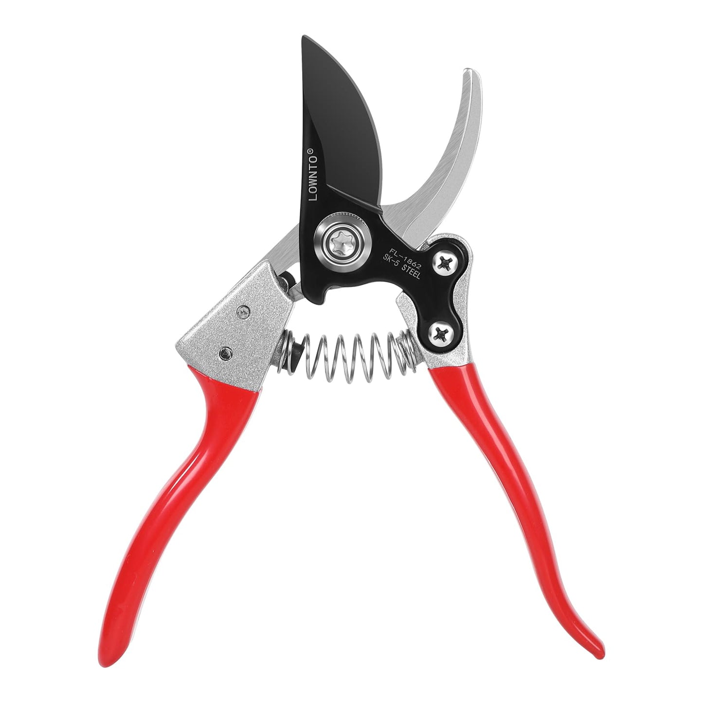 Lownto Pruning Shears for Gardening 5/8" Tree and Branch Garden Clippers - Plant Cutter Scissors with PTFE Resist-rust, Non-stick Coating Steel Blades, Heavy Duty Bypass Hand Pruners