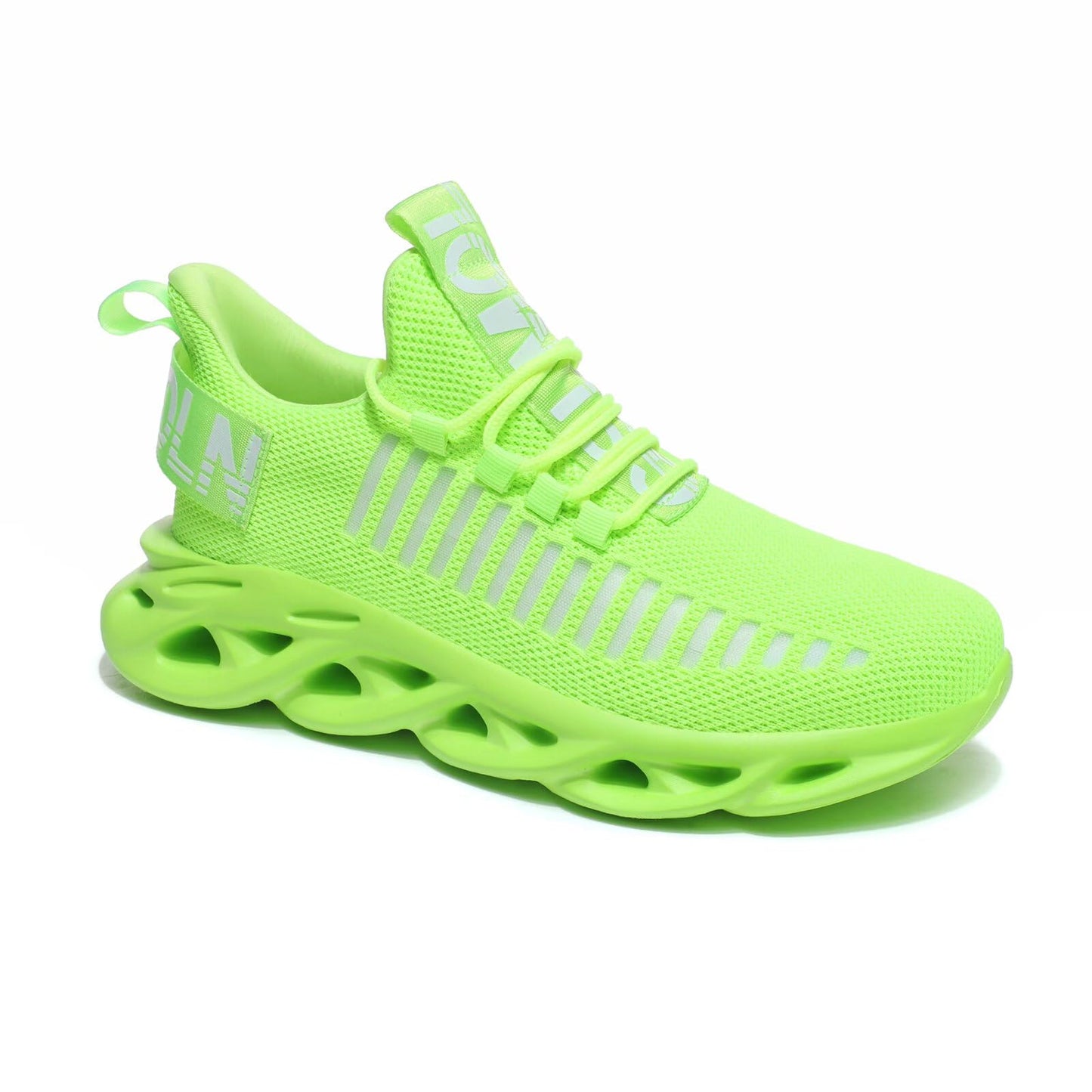 GSLMOLN Fashion Gym Shoes for Men Back to School Lime Green Shoes Non-Slip Lightweight Casual Workout Sport Tennis Walking Sneakers Mens Zapatillas para Hombre Fluorescent/Green Size 10.5