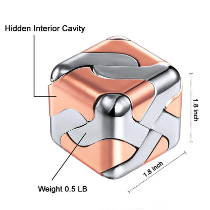 Metal Puzzle 3D Cube Brain Teaser for Kids and Adults