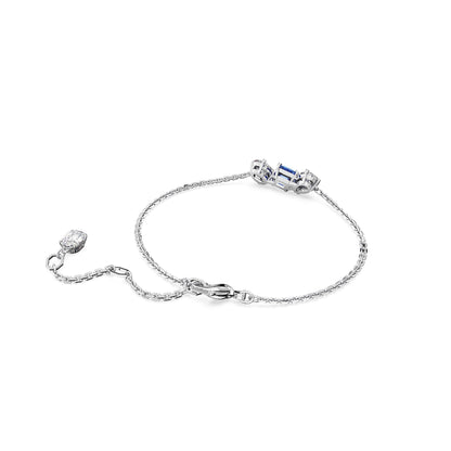 Swarovski Mesmera Bracelet, Blue and Clear Mixed-Cut Stones in a Rhodium Finished Setting, Part of the Mesmera Collection