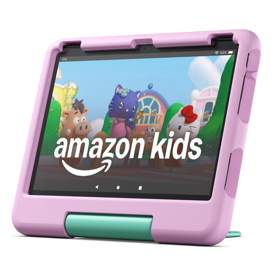 Amazon Fire 10 HD Kids tablet (newest model) ages 3-7 | Bright 10.1" HD screen with included ad-free and exclusive content, robust parental controls, 13-hr battery, 32 GB, Pink