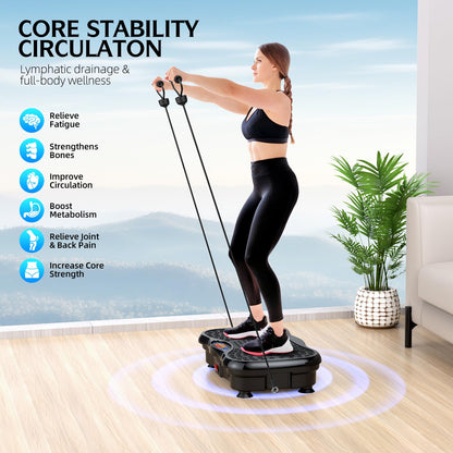 Vibration Plate Exercise Machine,Whole Body Vibration Plate Machine Vibration Plate for Lymphatic Drainage,Body Vibration Exercise Machine,Shaping Wellness Home Gyms Workout.