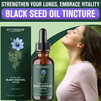 Betterbrand BetterLungs Black Seed Oil Tincture 60ml Liquid Formula