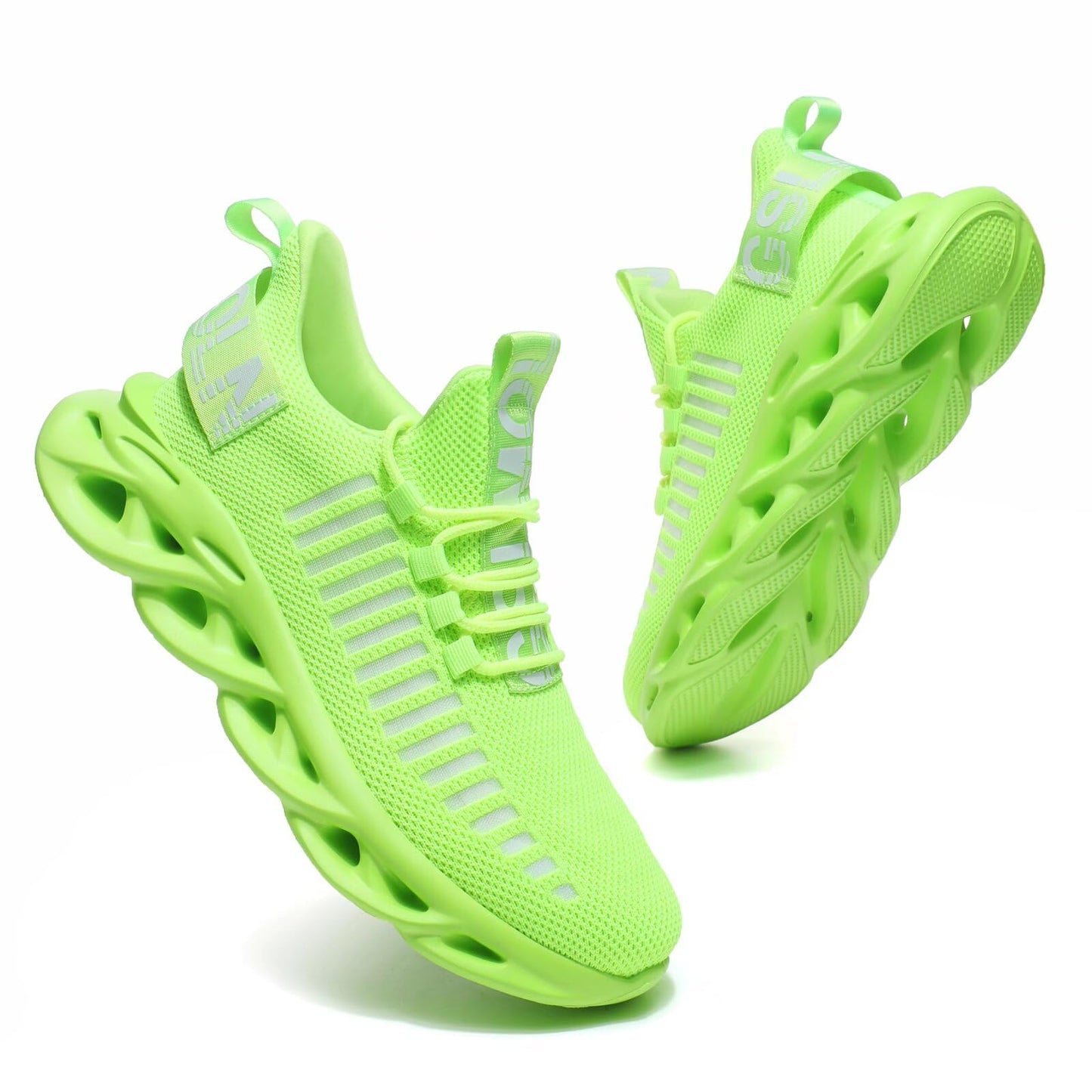 GSLMOLN Fashion Gym Shoes for Men Back to School Lime Green Shoes Non-Slip Lightweight Casual Workout Sport Tennis Walking Sneakers Mens Zapatillas para Hombre Fluorescent/Green Size 10.5