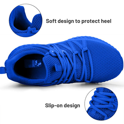 Abboos Workout Sneakers for Women Memory Foam Shoes Slip On Walking Tennis Sneaker Lightweight Gym Womens Sports Sneakers Sapphire Blue Size 9