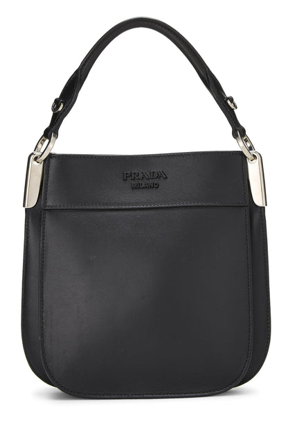 Prada, Pre-Loved Black Calfskin Margit Bag, Black