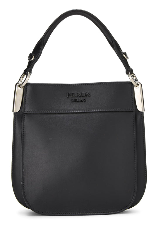 Prada, Bolsa Margit Pre-Loved em Couro de Bezerro Preto, Preta