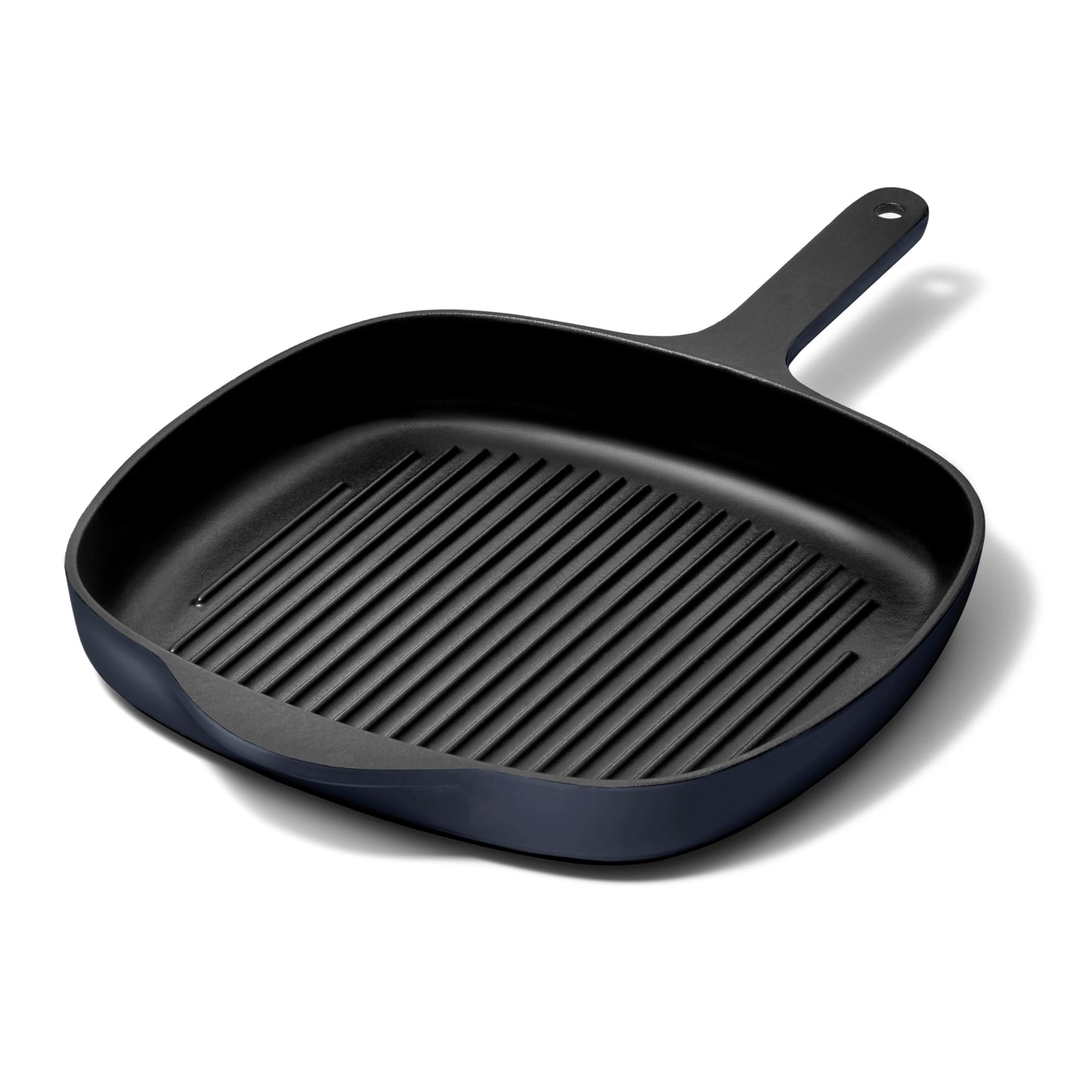 Caraway Enameled Cast Iron Grill Pan - 10.5” Grill Pan for Stovetop Cooking - 3 Layer Enamel Coating - No Seasoning Required - Compatible With All Stovetops - Free From Forever Chemicals - Dark Navy