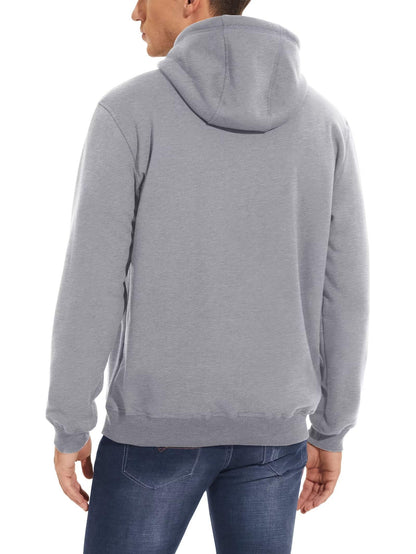 MAGCOMSEN Mens Hoodies Big and Tall Hoodies for Men Fleece Sweatshirts for Men Athletic Sweatshirts for Men Pullover Hoodies for Men Fleece Pullover Light Grey