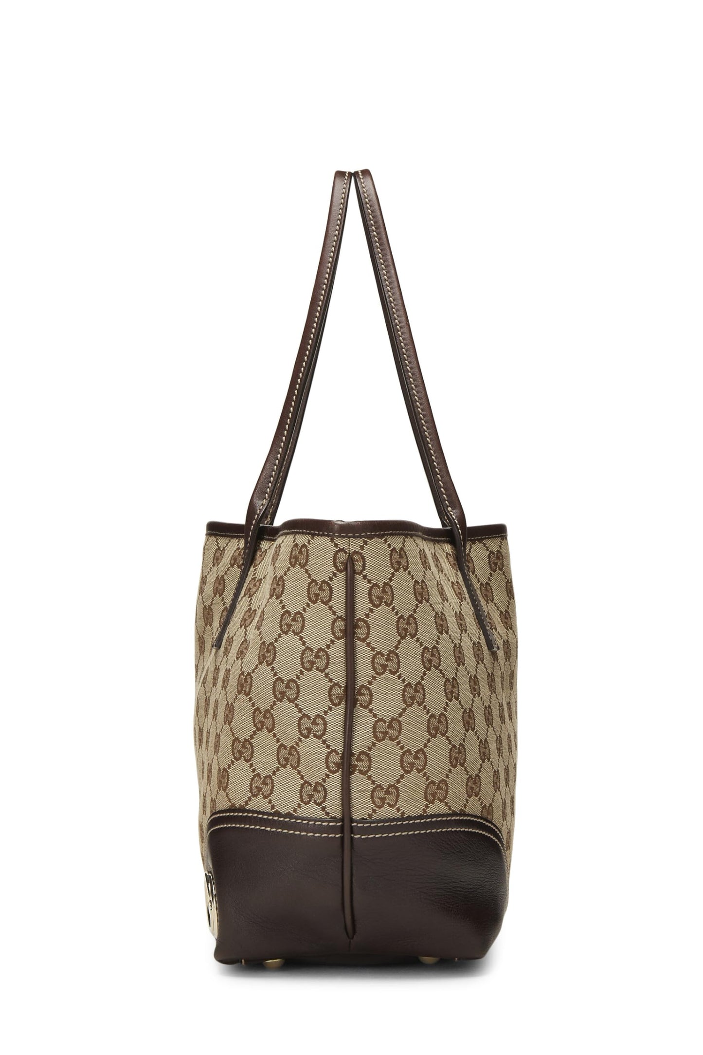 Gucci, Pre-Loved Original GG Canvas Britt Tote, Brown