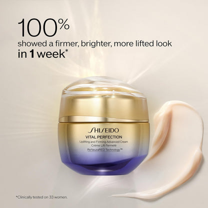 Shiseido Vital Perfection Uplifting and Firming Advanced Cream - 1.7 fl oz - Multi-Benefit Face Cream - Visibly Lifts & Firms