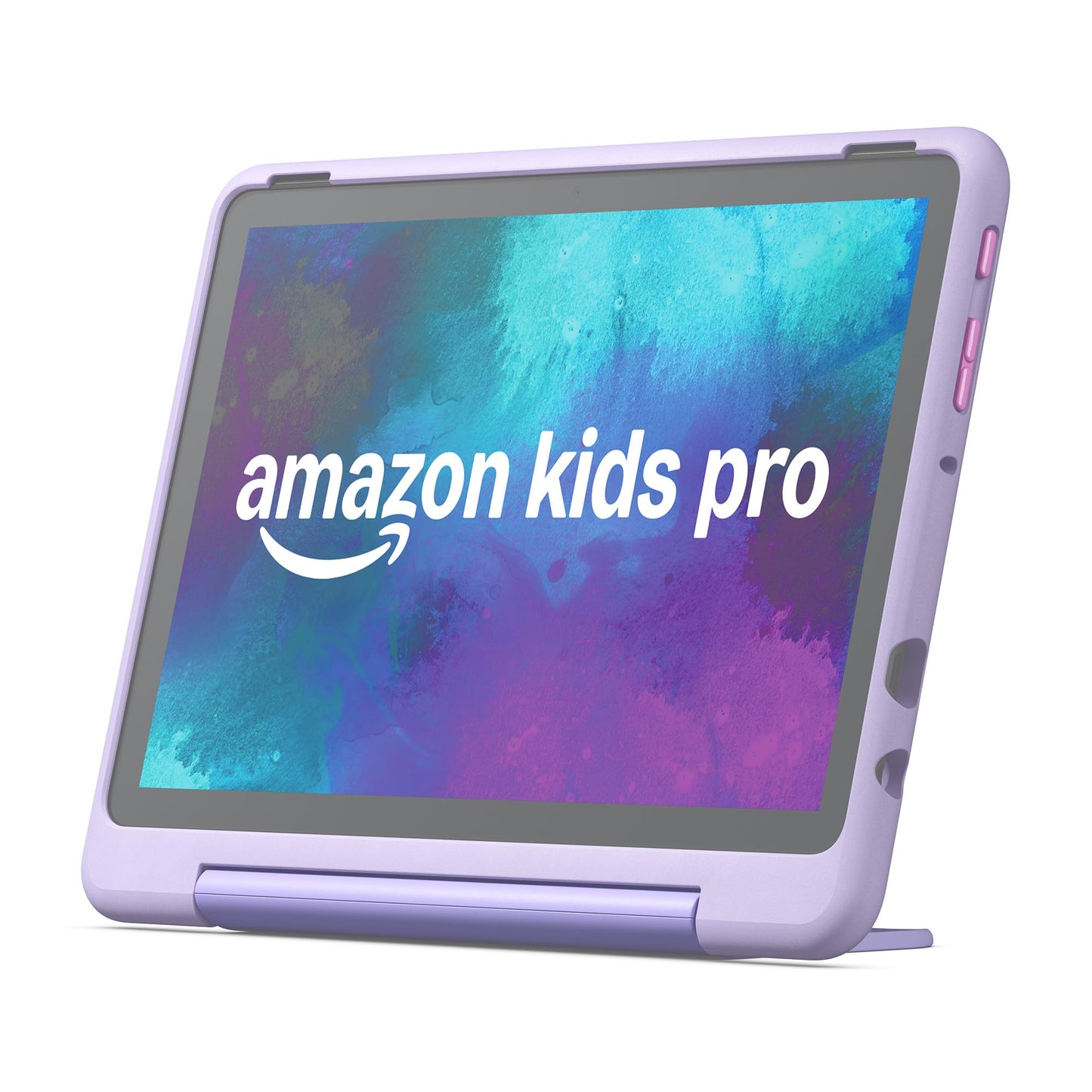 Amazon Fire HD 10 Kids Pro tablet (newest model) ages 6-12. Bright 10.1" HD screen, includes ad-free content, robust parental controls, 13-hr battery and slim case for older kids, 32 GB, Happy Day