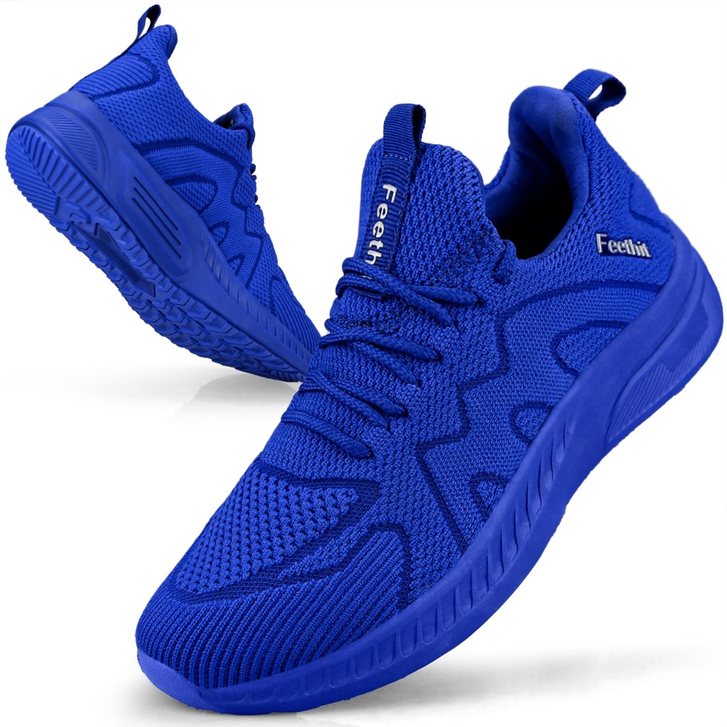 Feethit Slip on Sneakers Mens Lightweight Breathable Non Slip Walking Shoes Comfortable Athiletic Tennis Running Shoes Blue 10.5