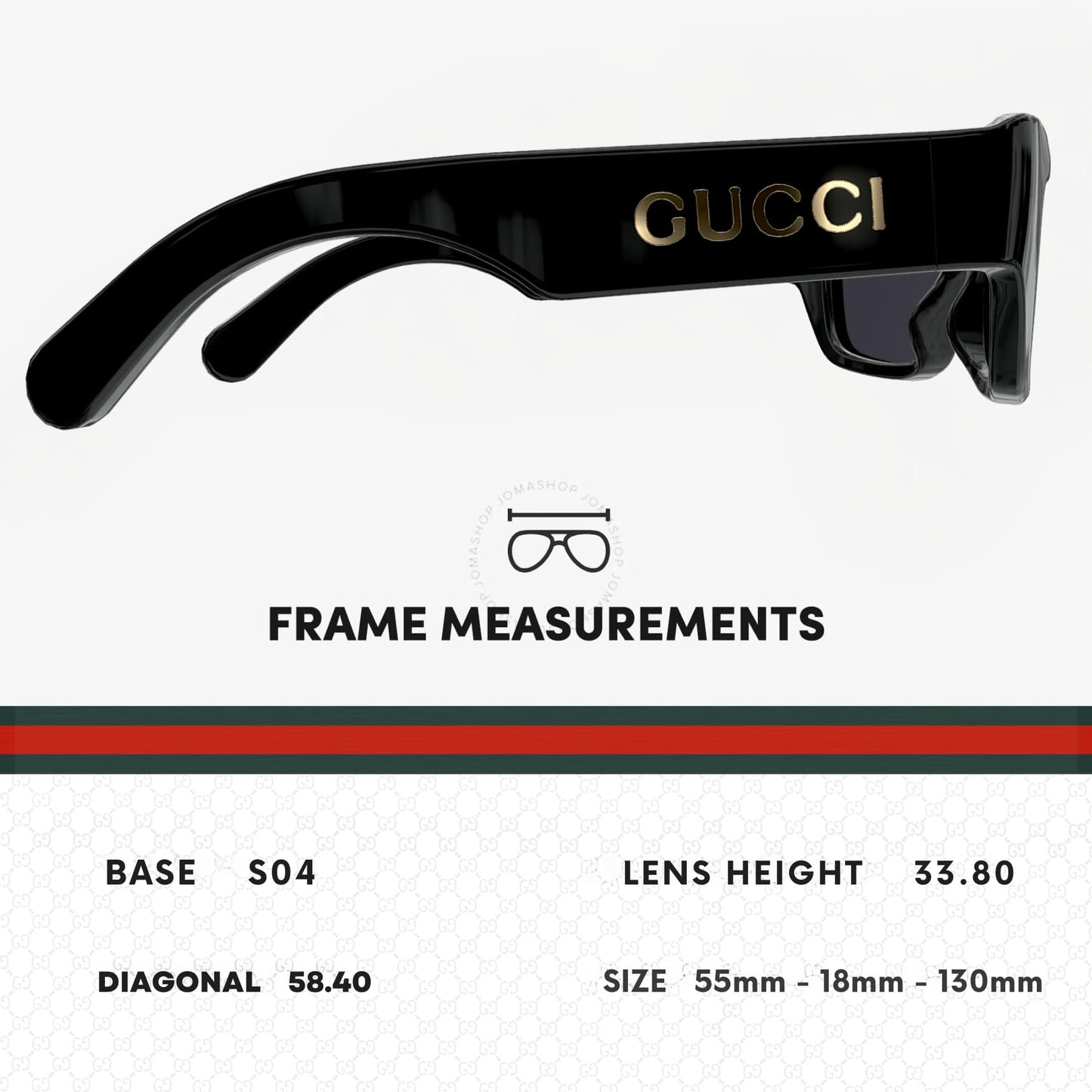 Gucci GG1296S Men Rectangular shape Sunglasses + Bundle with eSHADES Luxury Eyewear Kit