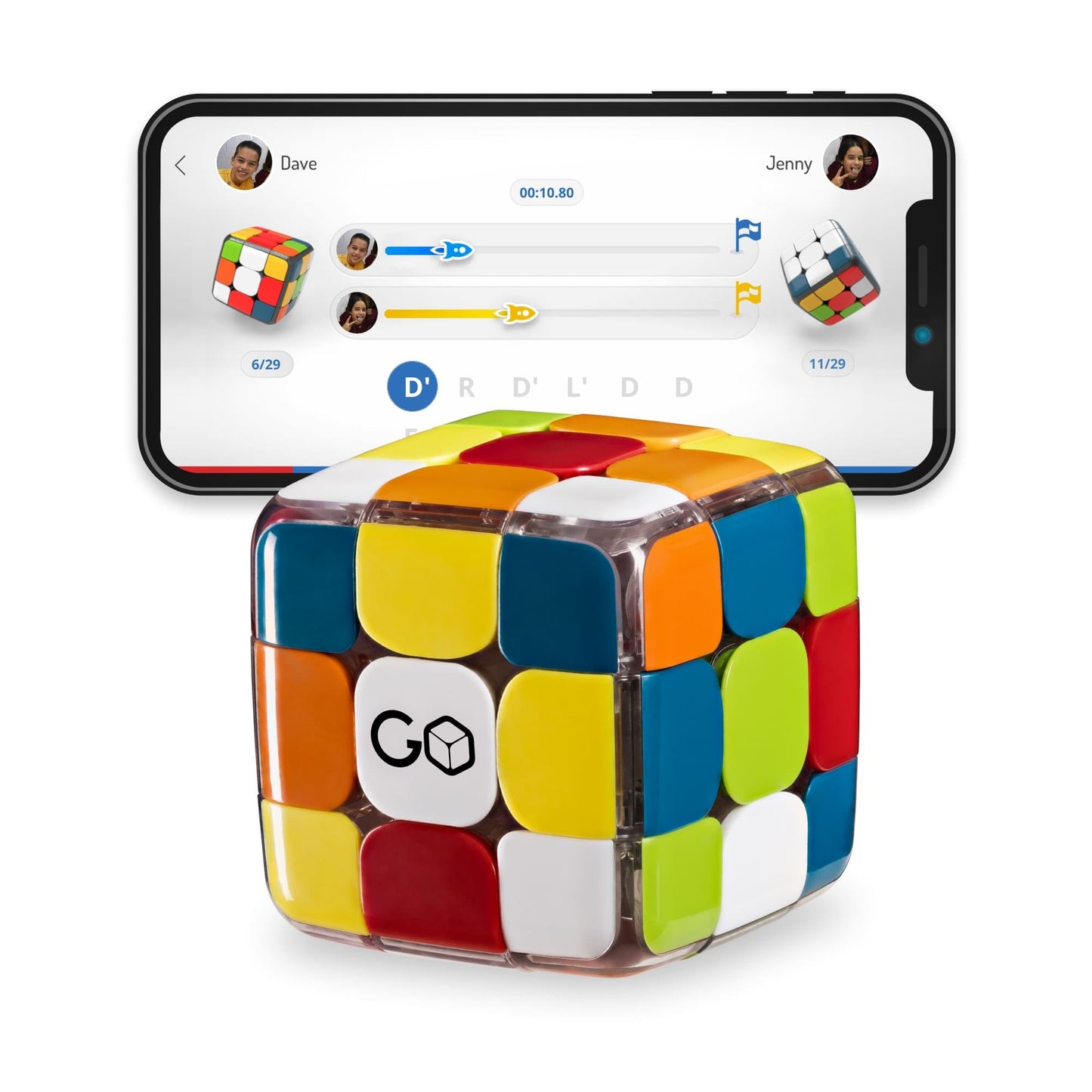 GoCube Edge - Connected Electronic Bluetooth Cube. Smart Cube 3x3 Magnetic Stickerless Speed Cube Movements Tracker for Kids, Teens & Adults. STEM Puzzle Toy Cube Game. Free App