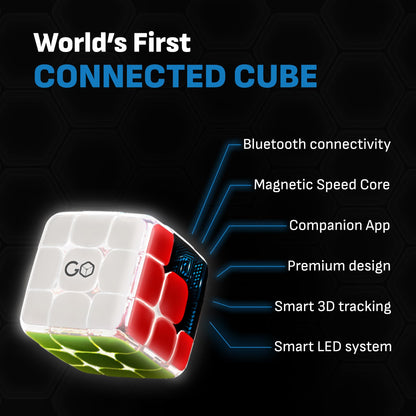 GoCube Edge - Connected Electronic Bluetooth Cube. Smart Cube 3x3 Magnetic Stickerless Speed Cube Movements Tracker for Kids, Teens & Adults. STEM Puzzle Toy Cube Game. Free App