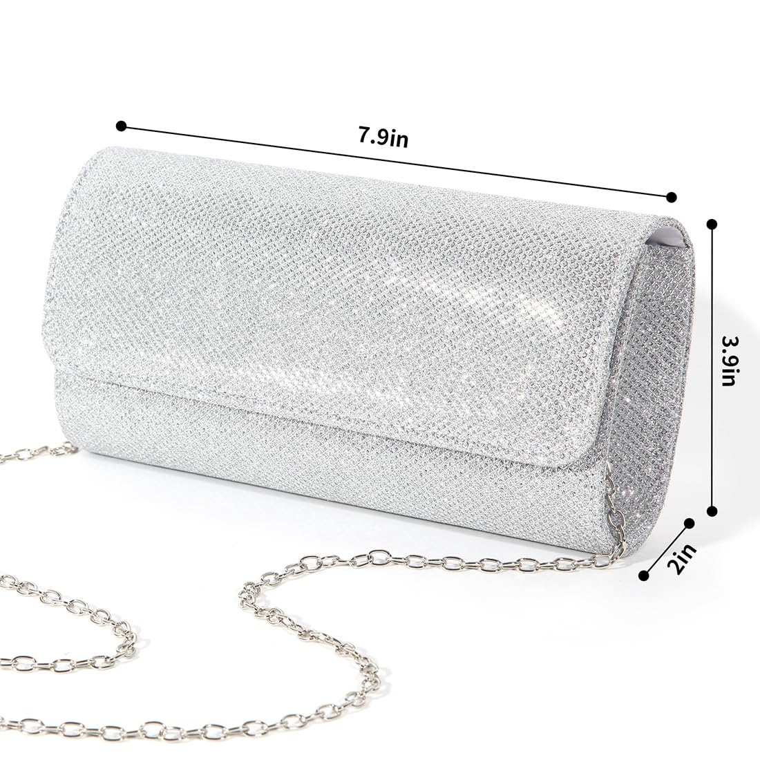 lovyoCoCo Evening Bag Clutch Purses for Women, Ladies Sparkling Party Handbag Wedding Bag