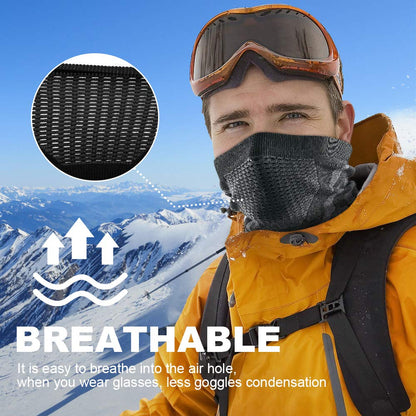 WTACTFUL Winter Neck Gaiter Neck Warmer Men Half Face Ski Mask Cover Shield for Cold Weather Windproof Tube Bandana Balaclava for Running Skiing Hunting Snowboarding Cycling Motorcycle Riding Black