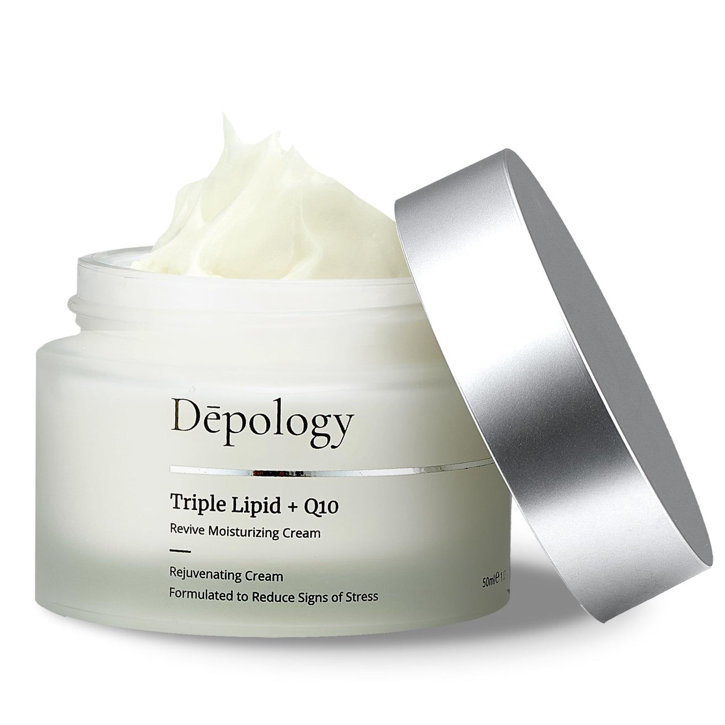 depology Triple Lipid+Q10 Facial Moisturizer | Daily Face Cream with Ceramides and Niacinamide for All Skin Types | Hydrating Face Moisturizer Targets Signs of Skin Stress | 1.69 fl oz