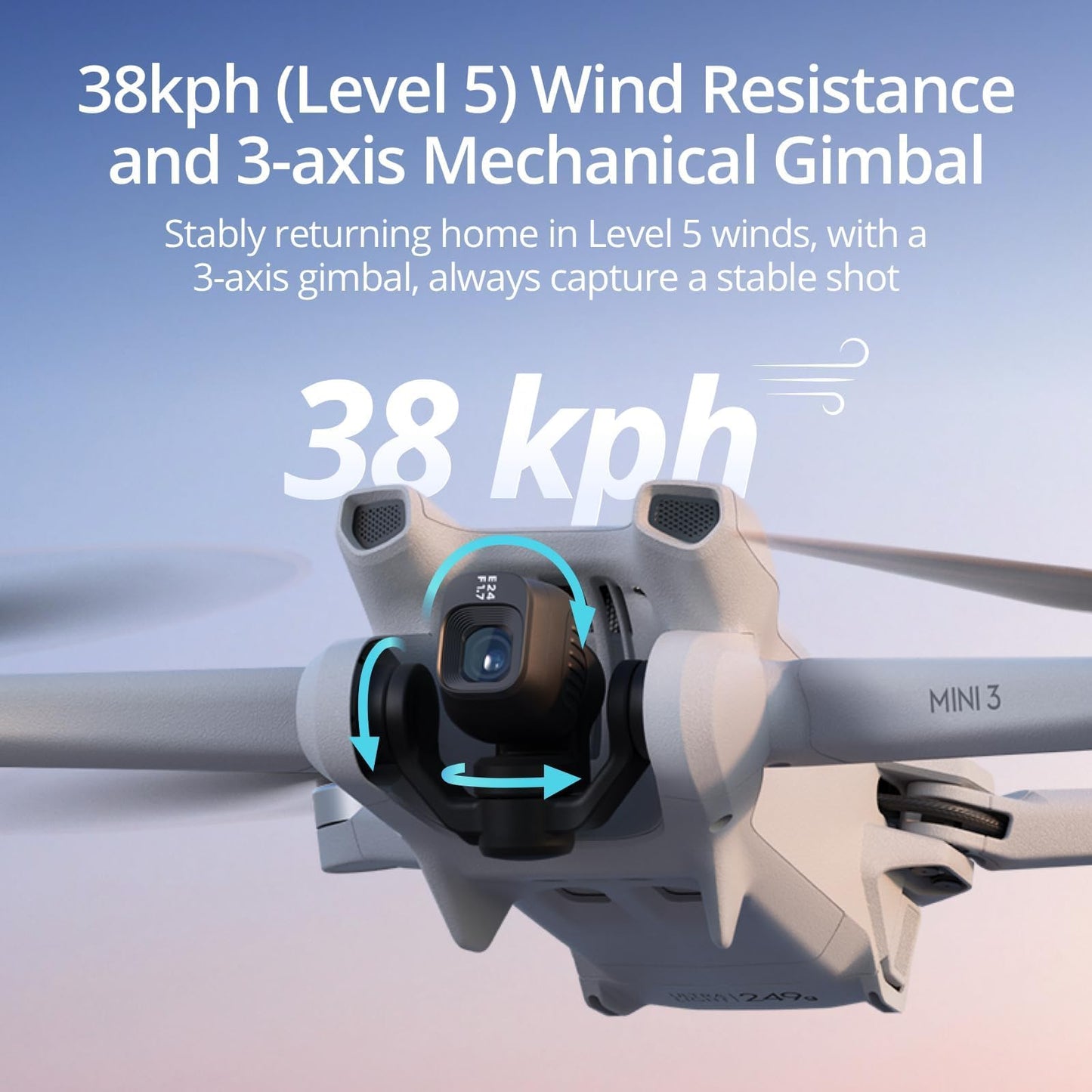 DJI Mini 3 (DJI RC), Lightweight 3x Mechanical Gimbal Drones with Camera for Adults 4K, 38-min Flight Time, up to 32800ft (10km) Video Transmission, Vertical Shooting, GPS Auto Return Integrated