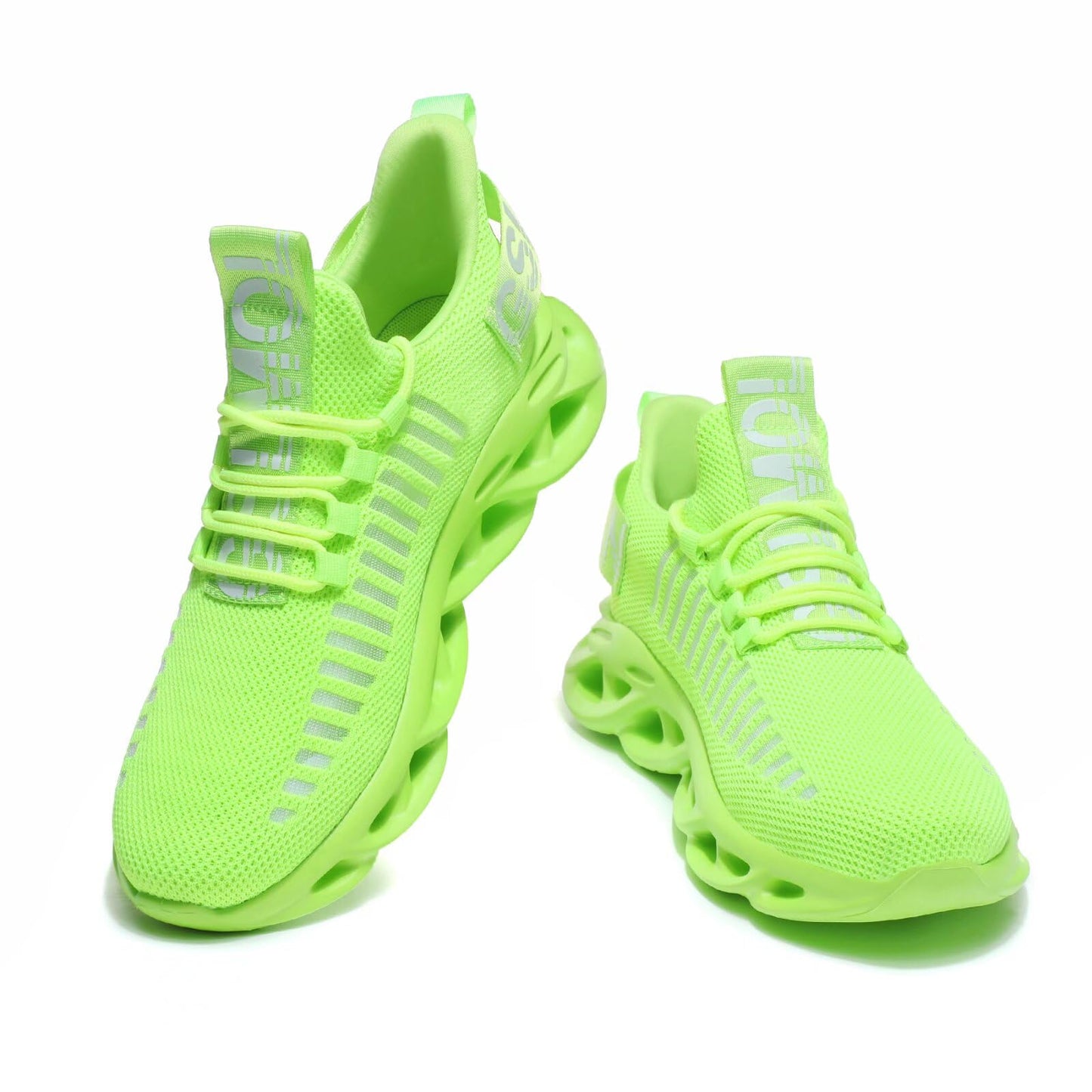 GSLMOLN Fashion Gym Shoes for Men Back to School Lime Green Shoes Non-Slip Lightweight Casual Workout Sport Tennis Walking Sneakers Mens Zapatillas para Hombre Fluorescent/Green Size 10.5