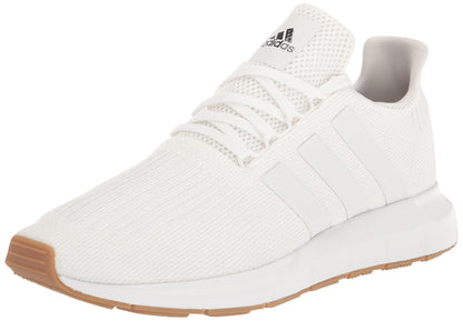 adidas Men's Swift Run Sneaker, White/White/Core Black, 12.5