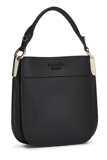 Prada, Pre-Loved Black Calfskin Margit Bag, Black