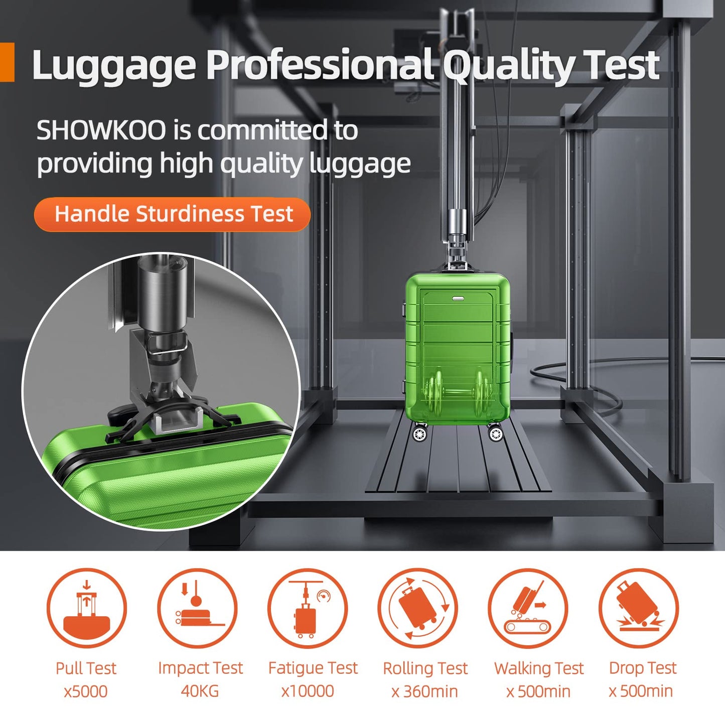 SHOWKOO Luggage Sets Expandable PC+ABS Durable Suitcase Sets Double Wheels TSA Lock Green 3pcs