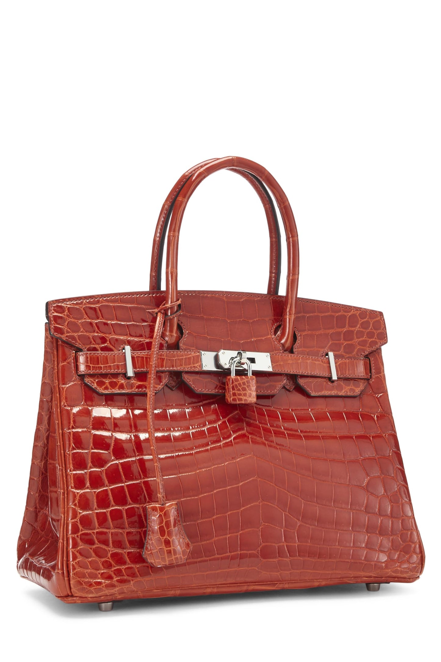 Hermès, Pre-Loved Sanguine Niloticus Crocodile Lisse Birkin 30, Sanguine