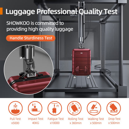 SHOWKOO Luggage Sets Expandable PC+ABS Durable Suitcase Double Wheels TSA Lock 3pcs Red Wine