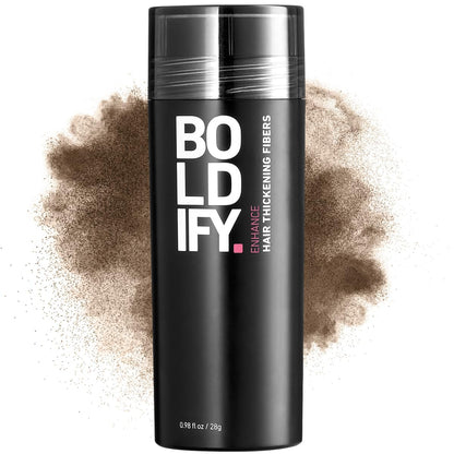 BOLDIFY Hair Fibers (28g) - Fill In Thinning and Fine Hair for an Instantly Fuller, Thicker Look - 14 Shades for Women & Men - Light Brown