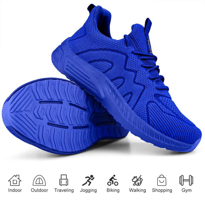 Feethit Slip on Sneakers Mens Lightweight Breathable Non Slip Walking Shoes Comfortable Athiletic Tennis Running Shoes Blue 10.5