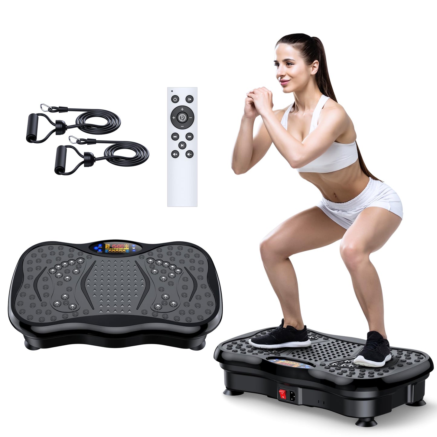 Vibration Plate Exercise Machine,Whole Body Vibration Plate Machine Vibration Plate for Lymphatic Drainage,Body Vibration Exercise Machine,Shaping Wellness Home Gyms Workout.