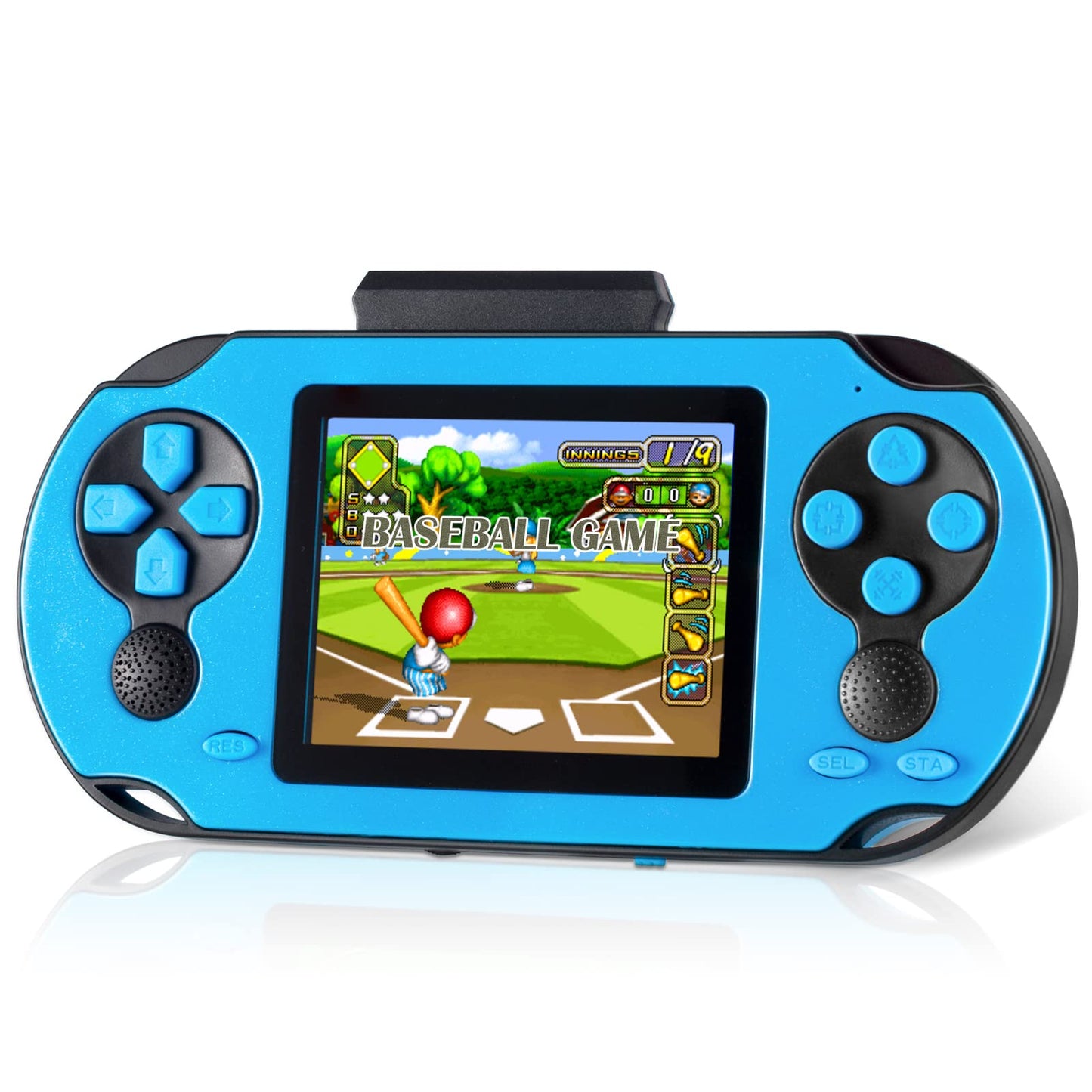 TaddToy 16 Bit Handheld Game for Kids Adults, 3.0'' Large Screen Preloaded 230 HD Classic Retro Video Games with USB Rechargeable Battery & 3 Game Cartridges for Birthday Gift for Kids 4-12 (Blue)