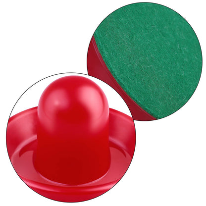 URATOT Air Hockey Pushers and Air Hockey Pucks Air Hockey Paddles, Goal Handles Paddles Replacement Accessories for Game Tables(4 Pushers, 8 Red Pucks and 8 Green Pads)