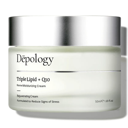 depology Triple Lipid+Q10 Facial Moisturizer | Daily Face Cream with Ceramides and Niacinamide for All Skin Types | Hydrating Face Moisturizer Targets Signs of Skin Stress | 1.69 fl oz