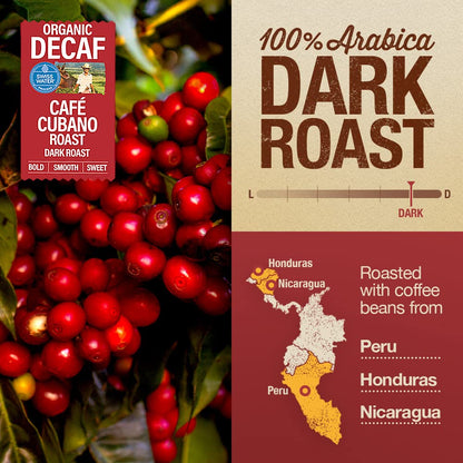 Mayorga Decaf Coffee 2lb Bag Dark Roast Organic Coffee Swiss Water Decaffeinated Cubano Roast Coffee - 100% Arabica Whole Coffee Beans - Smoothest Organic Coffee-Specialty Grade, Non-GMO, Direct Trade