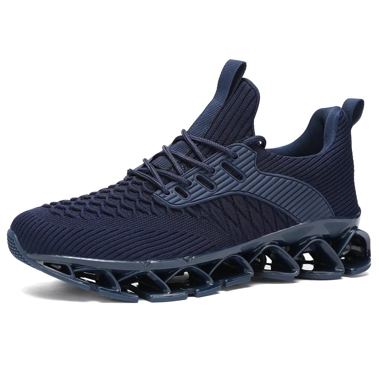 Men's Low top Running Shoes Blade Tennis Walking Sneakers Comfort Fashion Non Slip Work Sport Zapatos de Hombre Dark/Blue