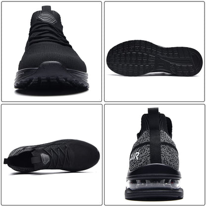 IIV Mens Walking Shoes Air Casual Running Gym Tennis Fashion Sneakers Comfortable Non Slip Black 9.5